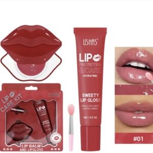 Sweety Lip Gloss Kit - Deep Red